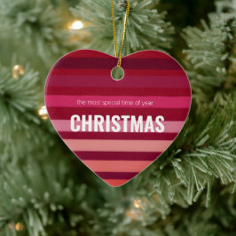 Hjärtformade designer julgransprydnad keramik