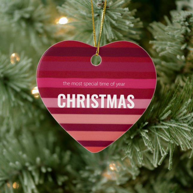 Hjärtformade designer julgransprydnad keramik (Träd)