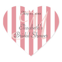 Hjärtformade etikett för rosa stripe-Personlig