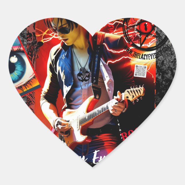 Hjärtformade etikett för TLES Rocker (Framsida)