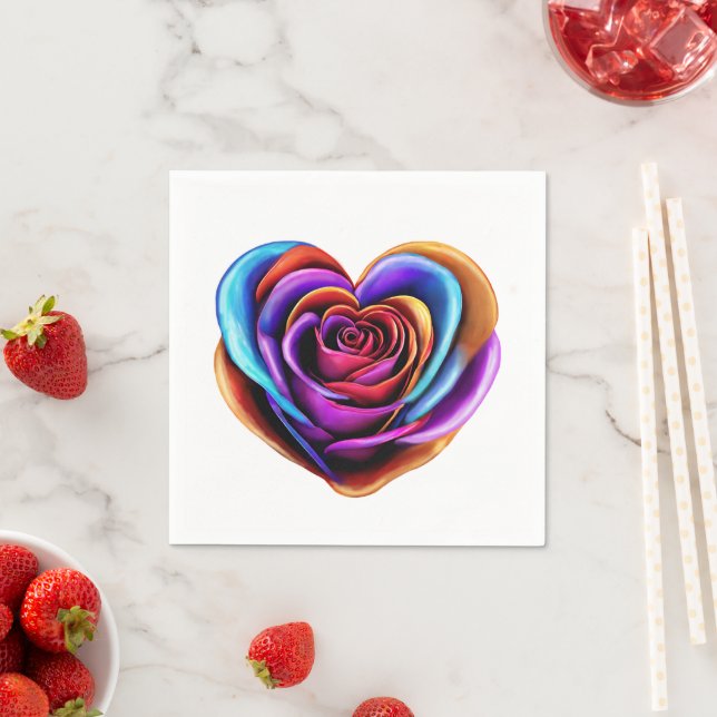 Hjärtformade färgämnen Ro- Pappersservett (Insitu)