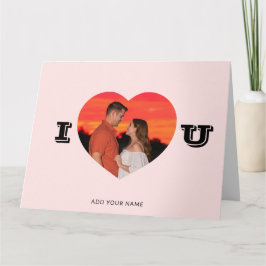 Hjärtformade foto Modern minimalistisk Valentine Kort