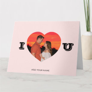 Hjärtformade foto Modern minimalistisk Valentine Kort