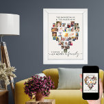 Hjärtformade fotosamling i Personlig tillsammans Poster<br><div class="desc">Skapa din egen personlig poster med 29 av dina favoritfoton och din familj namn. Fotomallen är utformad för att skapa en fotokollage i form av ett kärlek-hjärta och visa bilder i en blandning av porträtt, liggande och fyrkantiga instrumentformat. Ladda upp foton som arbetar i rader, från överkant till grund. Utformningen...</div>