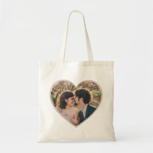 Hjärtformade fotoValentineser eller Bröllop-Anpa Tygkasse