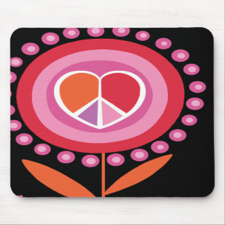 Hjärtformade fredsteckenblomma MousePad Musmatta