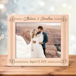 Hjärtformade hörnet Knot Ram Bröllop 10x8