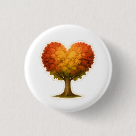 Hjärtformade hösten Träd Knapp