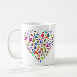 Hjärtformade höstlöv kaffemugg