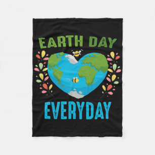 Hjärtformade jorddagen - vardagsbin - World Enviro Fleecefilt