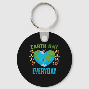Hjärtformade jorddagen - vardagsbin - World Enviro Nyckelring