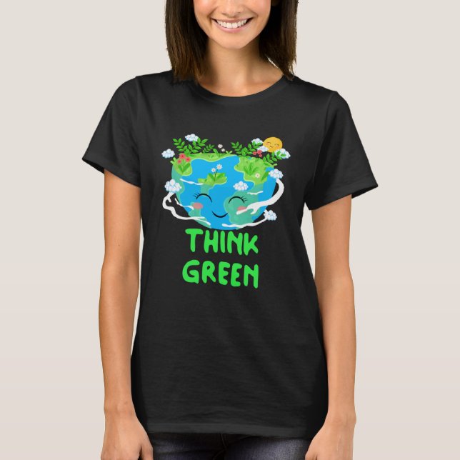 Hjärtformade jorddagen - vardagsbin - World Enviro T Shirt (Framsida)