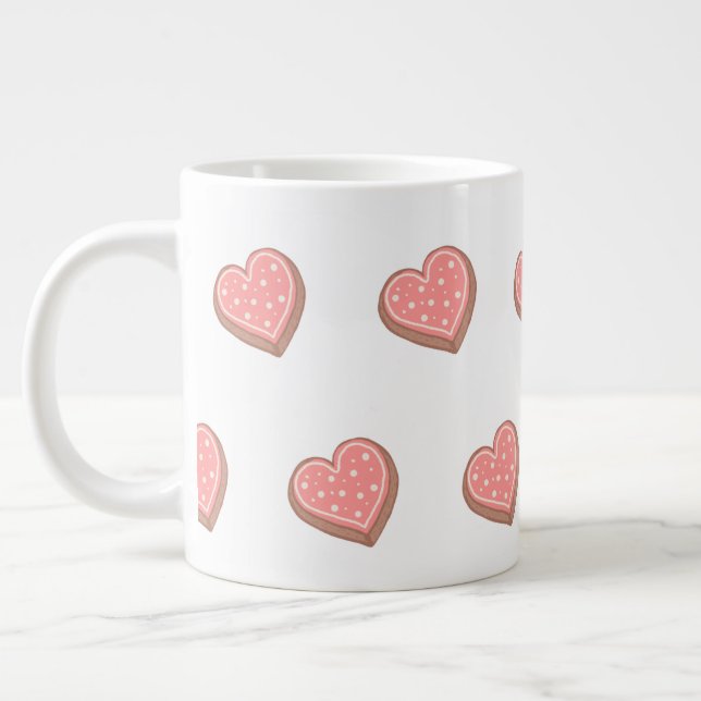 Hjärtformade kakor jumbo mugg (Vänster)