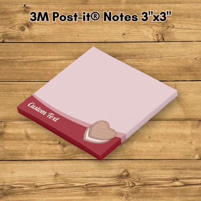 Hjärtformade kakor Post-it-lappar Post-it Block (Skapare uppladdad)