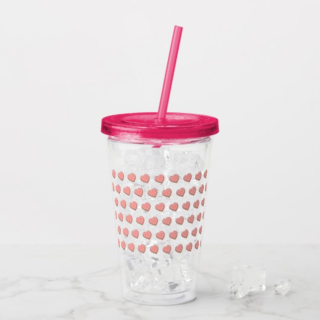 Hjärtformade kakor take away mugg (Baksida Ice)