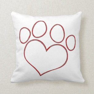 Hjärtformade kattunge för valp för katt för kudde