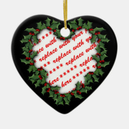 Hjärtformade krandjul Foton till Ram Julgransprydnad Keramik