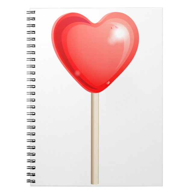 hjärtformade lollipop anteckningsbok (Framsidan)