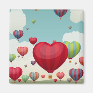 Hjärtformade Luftballonger Magnet