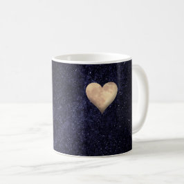 Hjärtformade Måne i Starry Night Himlar Kaffemugg