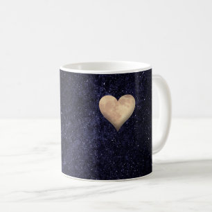 Hjärtformade Måne i Starry Night Himlar Kaffemugg