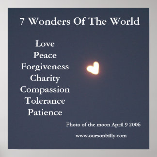 Hjärtformade måne poster