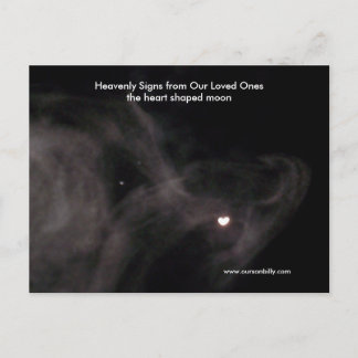 Hjärtformade måne-postkort.. vykort