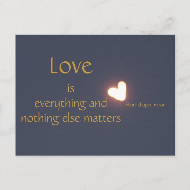 hjärtformade måne-vykort vykort (Framsida)