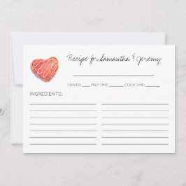 Hjärtformade mottagningskort för cookie-Möhippa Inbjudningar