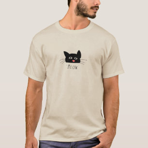 Hjärtformade näsa för vildvit katt Meow cat shirt T