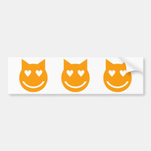 Hjärtformade Öga Emoji Bildekal