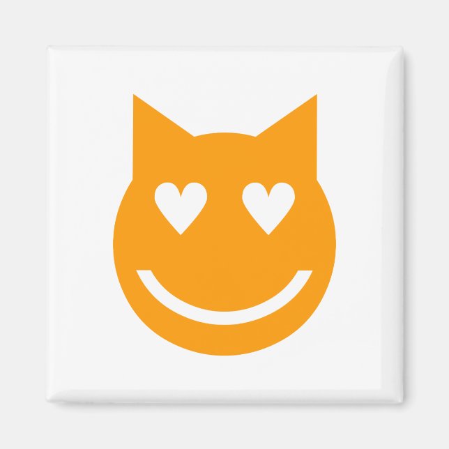 Hjärtformade Öga Emoji Magnet (Framsidan)