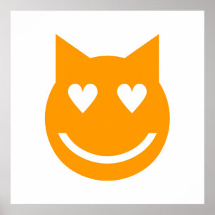 Hjärtformade Öga Emoji Poster