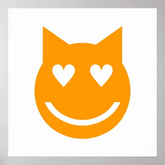 Hjärtformade Öga Emoji Poster (Framsidan)