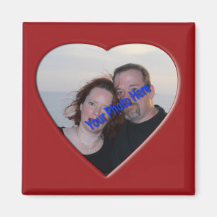 Hjärtformade personligfoto magnet