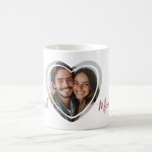 Hjärtformade Photo Valentine Kaffemugg