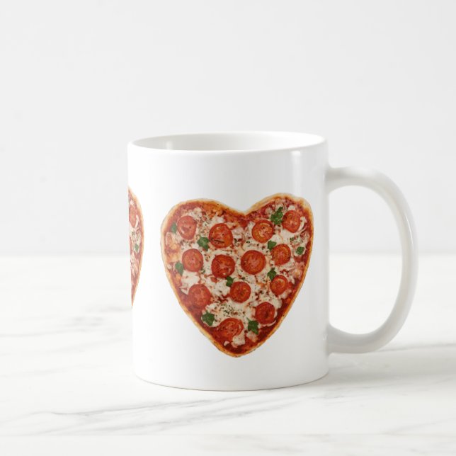 hjärtformade pizza kaffemugg (Höger)