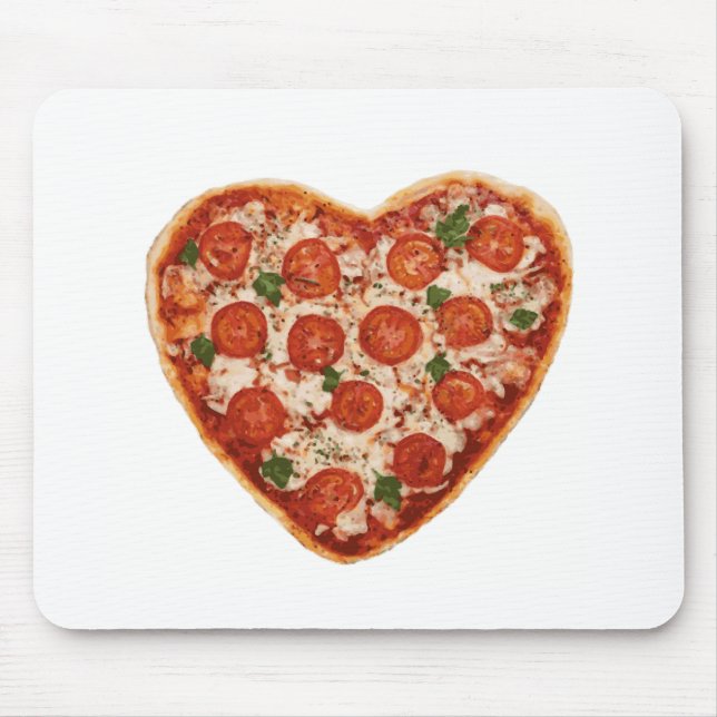 hjärtformade pizza musmatta (Framsidan)