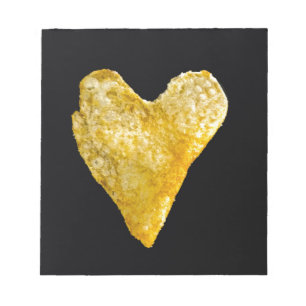 hjärtformade potatis Chip Anteckningsblock