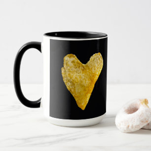 Hjärtformade potatis Chip Mugg