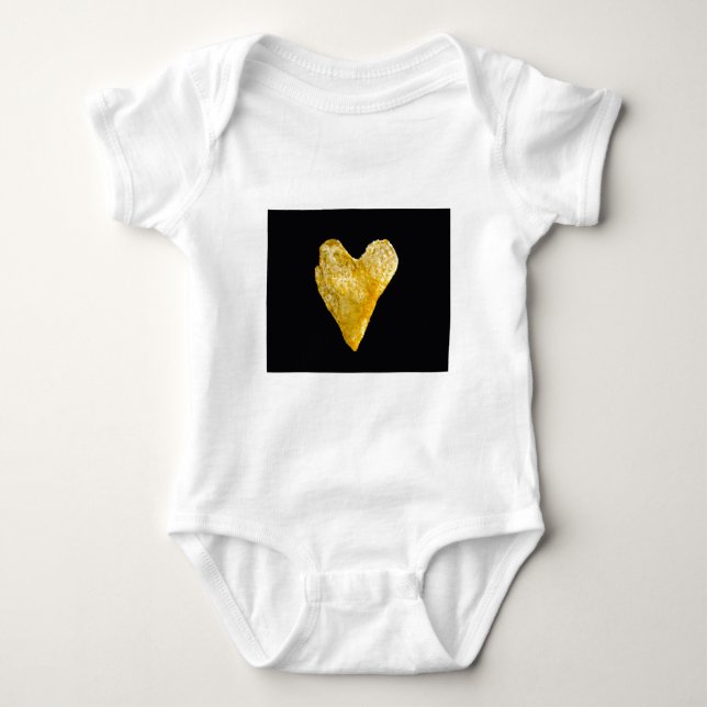 Hjärtformade potatis Chip T-shirt (Framsida)