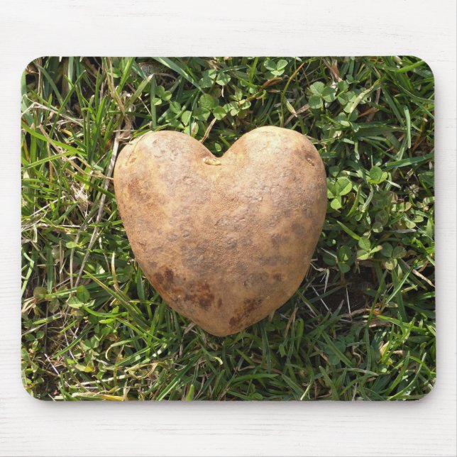 Hjärtformade potatis musmatta (Framsidan)