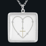 Hjärtformade radbandhalsband "för diamant" silverpläterat halsband<br><div class="desc">Hjärtformade radbandhalsband " för diamant".  Det finns inte några verkliga diamanter på detta halsband.  Känselförnimmelsen frigör för att ändra färgen av bakgrunden via Zazzles underbart customizationverktyg.</div>
