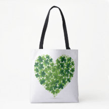 Hjärtformade schamprock Tote Bag