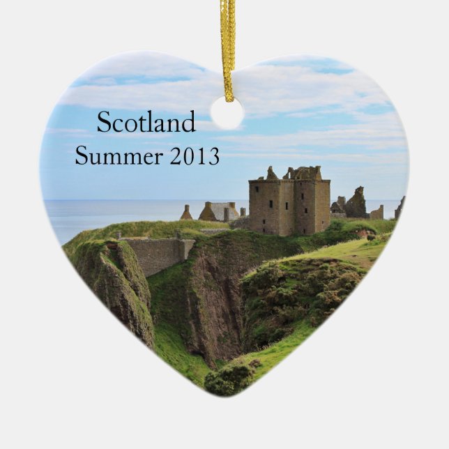 Hjärtformade Scotland Photo Ornament (Framsidan)