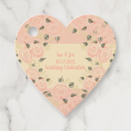 Hjärtformade Shabby chic Gåvor Etiketter