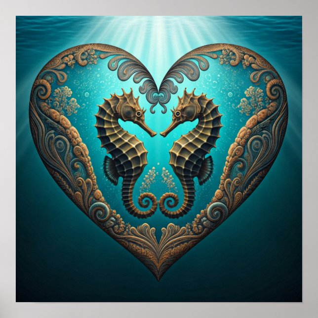Hjärtformade Sheahorses Poster (Framsidan)