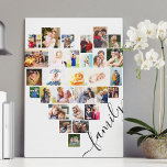 Hjärtformade skript för Photo Collage Family White Canvastryck<br><div class="desc">Skapa din egen inslagna arbetsyta med 29 av dina favoritfoton. Fotomallen har konfigurerats för att skapa en hjärtformade fotokollage och visa bilder i en blandning av porträtt, liggande och fyrkantiga instrumentformat. Ladda upp foton som arbetar i rader, från överkant till grund. Konstruktionen har en vit bakgrund och ord "familjehand" är...</div>