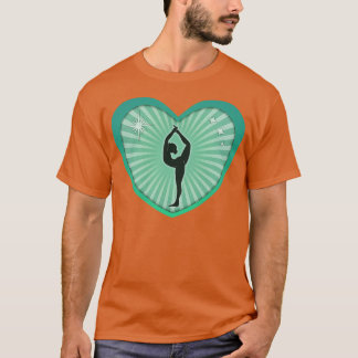 Hjärtformade Sretch Yoga Pose 1 T Shirt
