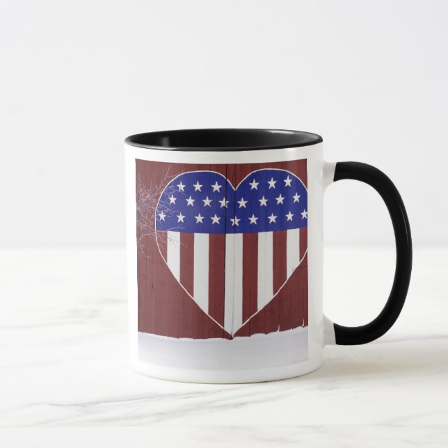 Hjärtformade stars och stripes mugg (Höger)